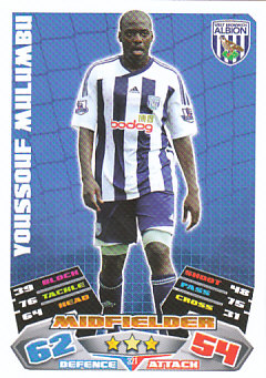 Youssouf Mulumbu West Bromwich Albion 2011/12 Topps Match Attax #321